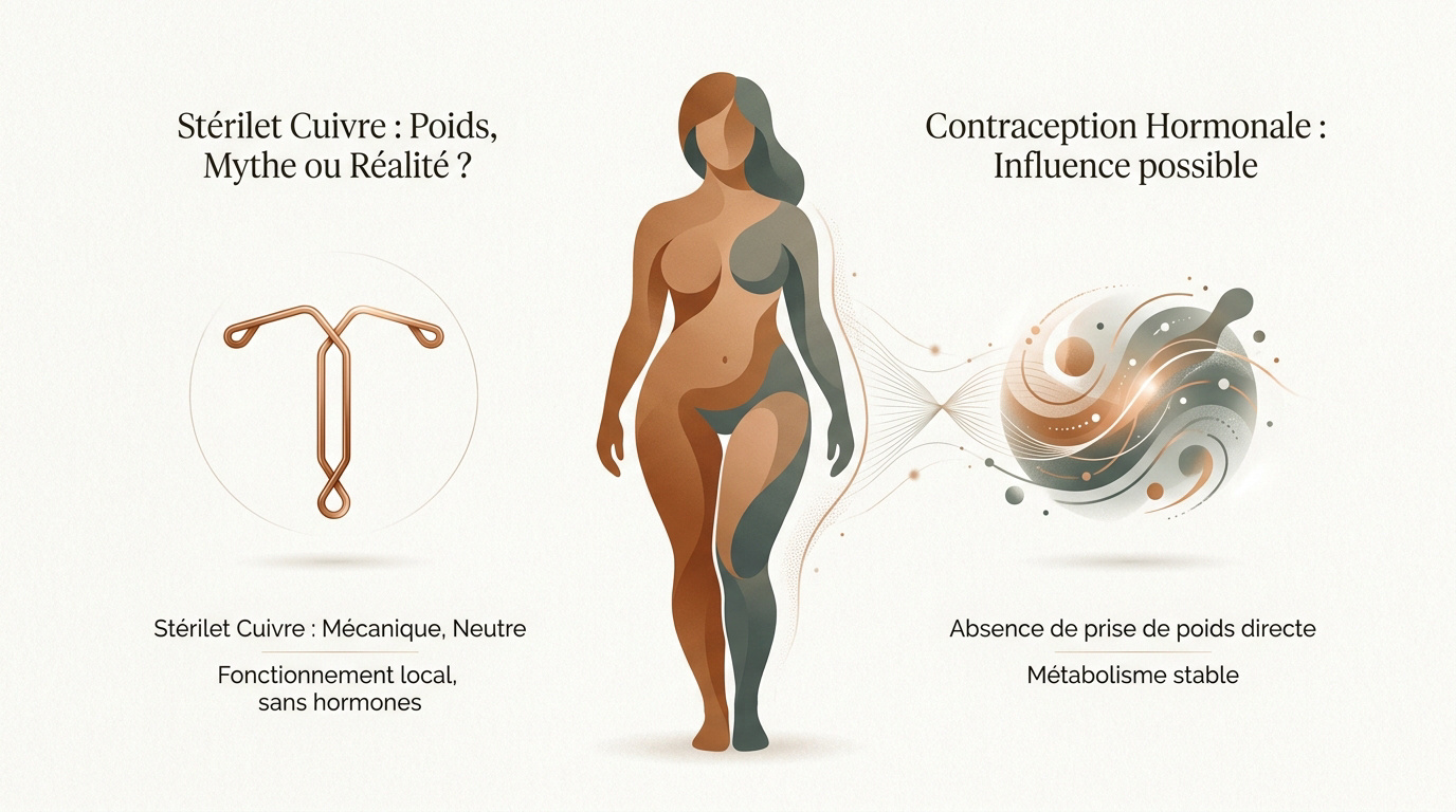 Comparaison de l'impact sur le poids entre le stérilet au cuivre et le stérilet hormonal