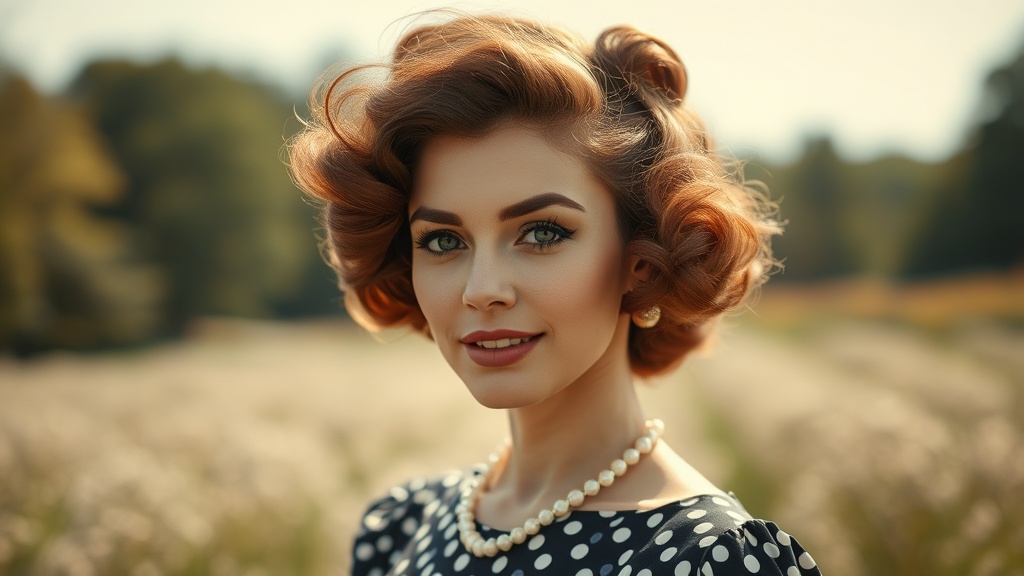 coiffure ann es 50 boucles r tro volumineuses
