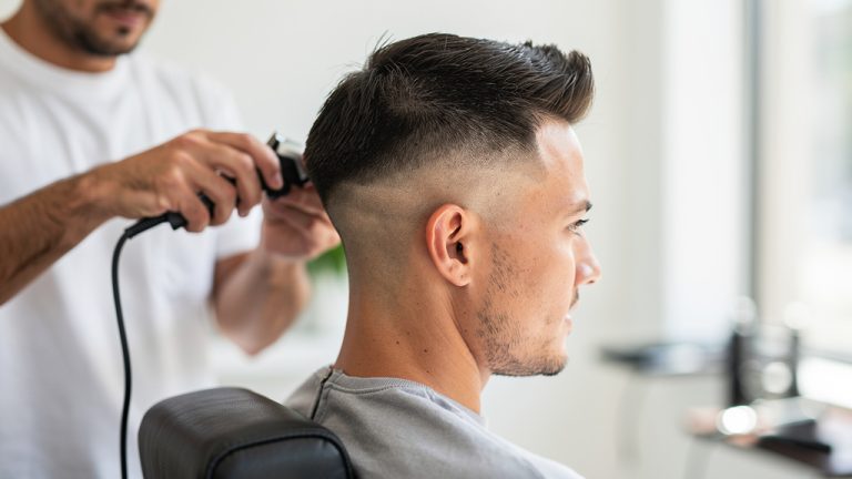 homme arborant un d grad coupe mulet court en salo
