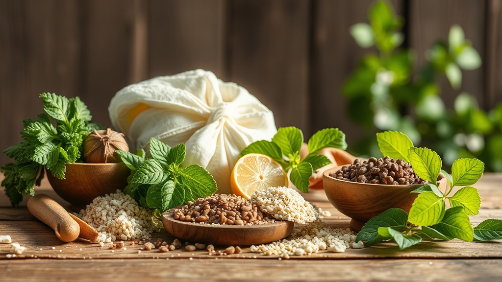 ingr dients naturels anti frisottis sur une table