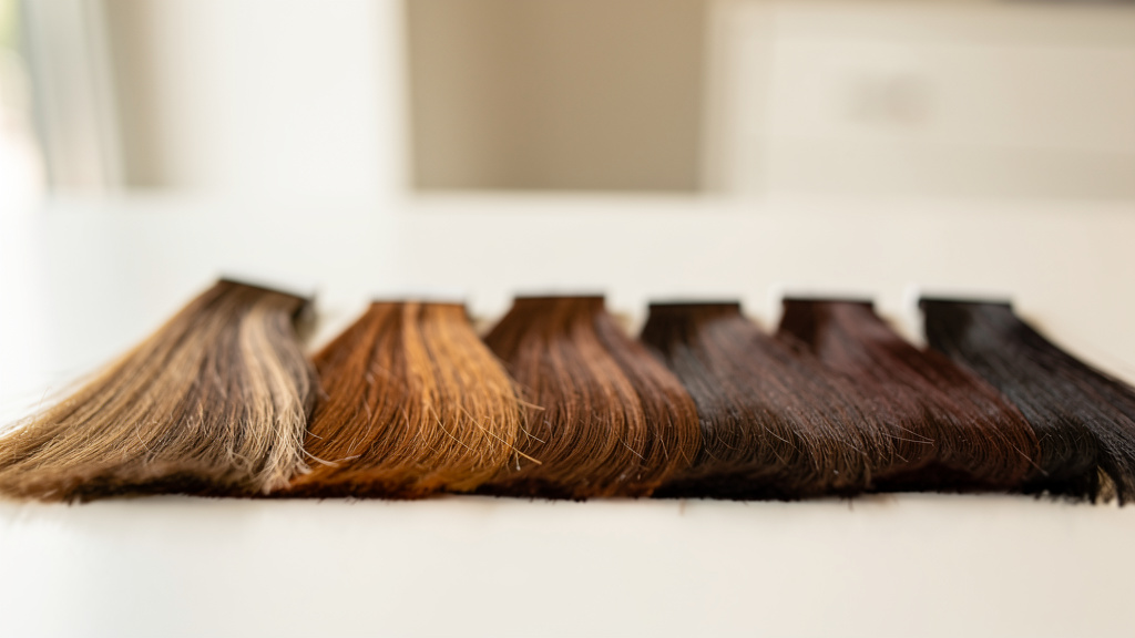 Palette de nuances pour balayage brun
