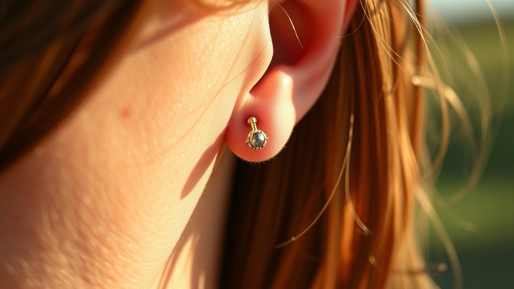 piercing h lix dor sur cartilage d oreille