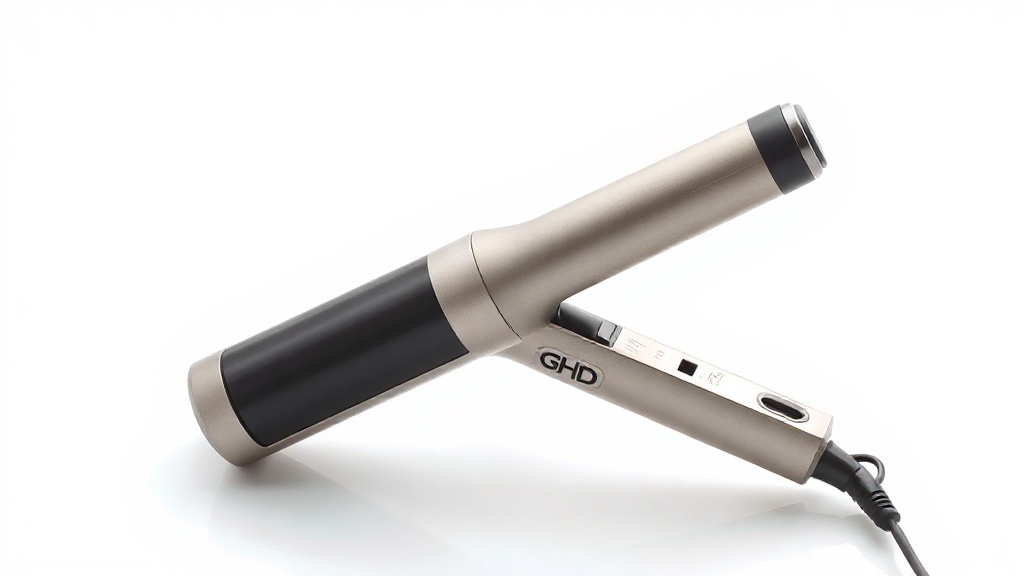 lisseur ghd platinum ouvert sur fond blanc