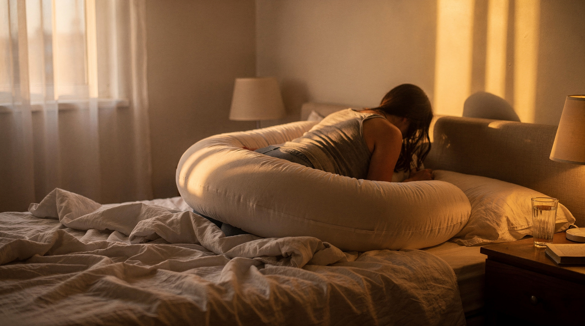 Coussin de grossesse et rituel du soir
