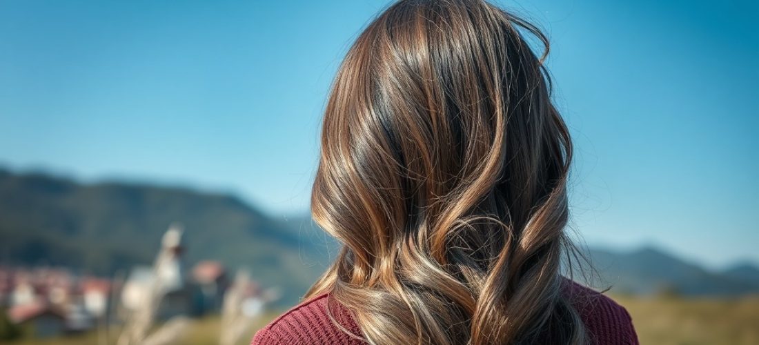 balayage gris cendr sur cheveux ch tain