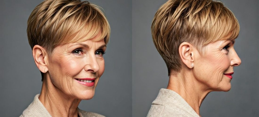 coupe effilée cheveux courts 60 ans tendance 2025